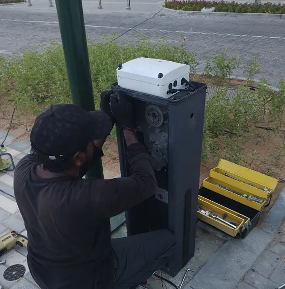 Barrier service on site